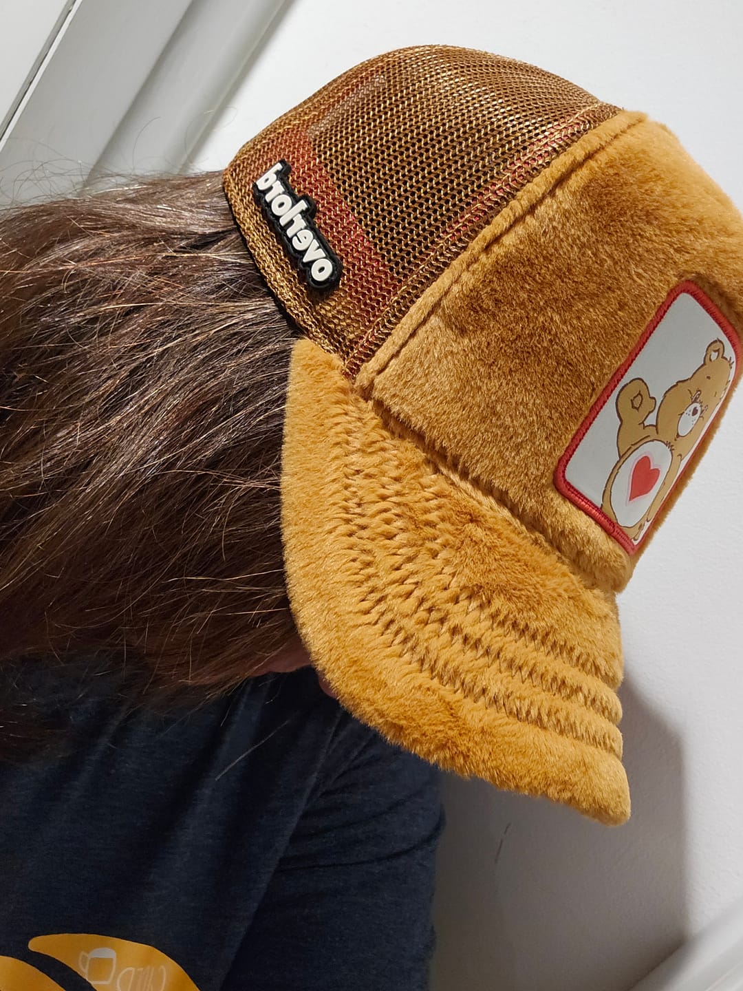 Customer photo review of OVERLORD X Care bears:  Tender Heart Bear Trucker Cap