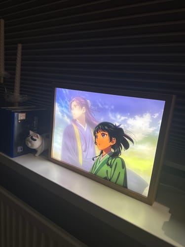 Customer photo review of Custom LED Light Up Painting Frame - Personalized Art Glowing Frame