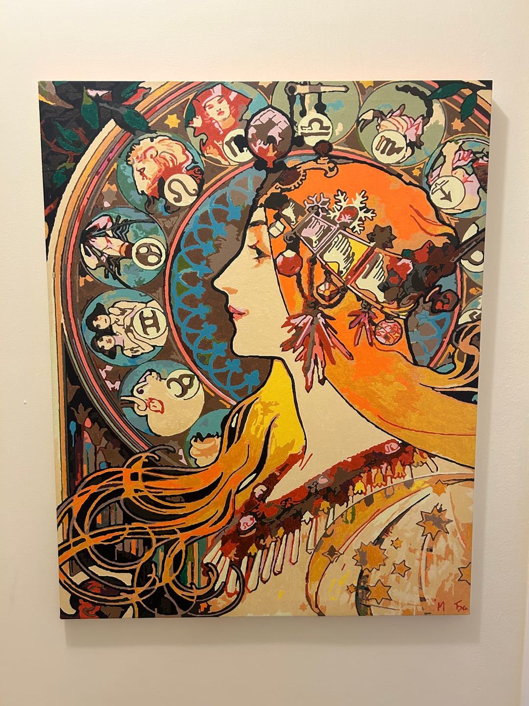 Customer photo review of Zodiac (1896) - Paint by Numbers