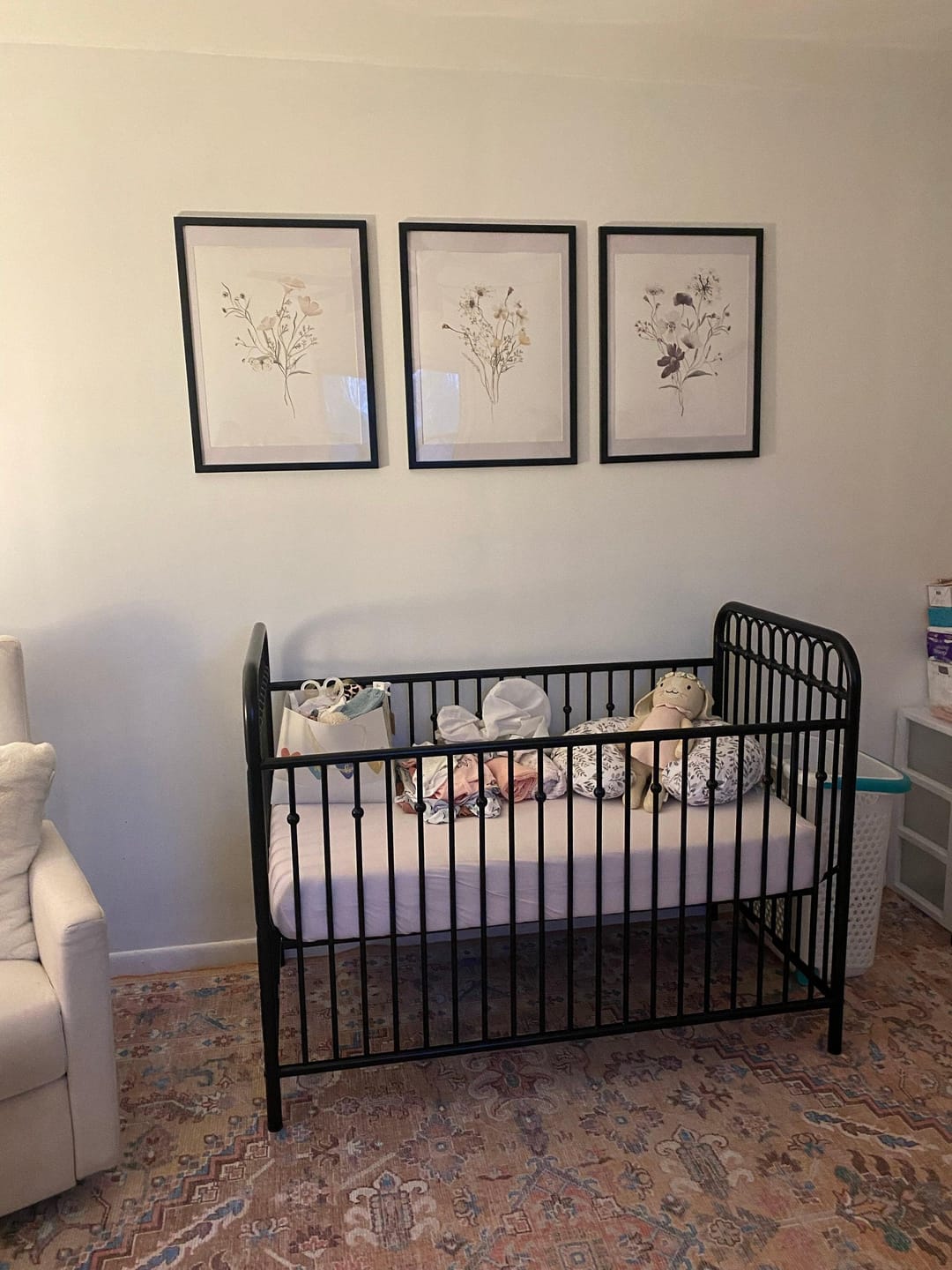 Customer photo review of 3 Piece Watercolor Floral Wall Art Set