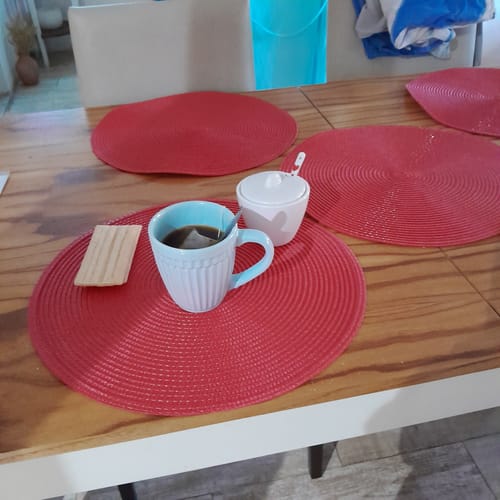 Customer photo review of Individual Redondo De Pvc Premium Red