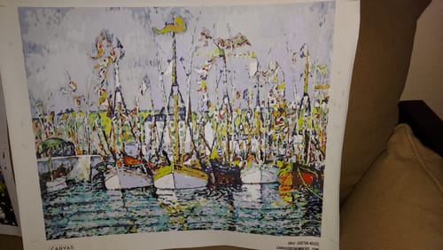 Customer photo review of Blessing of the Tuna Boats at Groix - Paint by Numbers