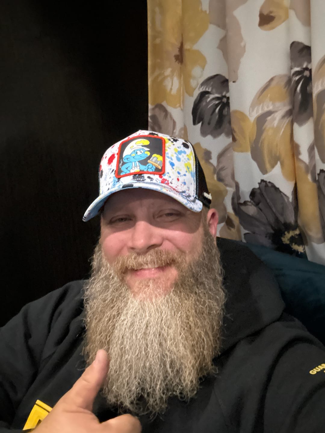 Customer photo review of OVERLORD X Smurfs: Painter Smurf Trucker Cap