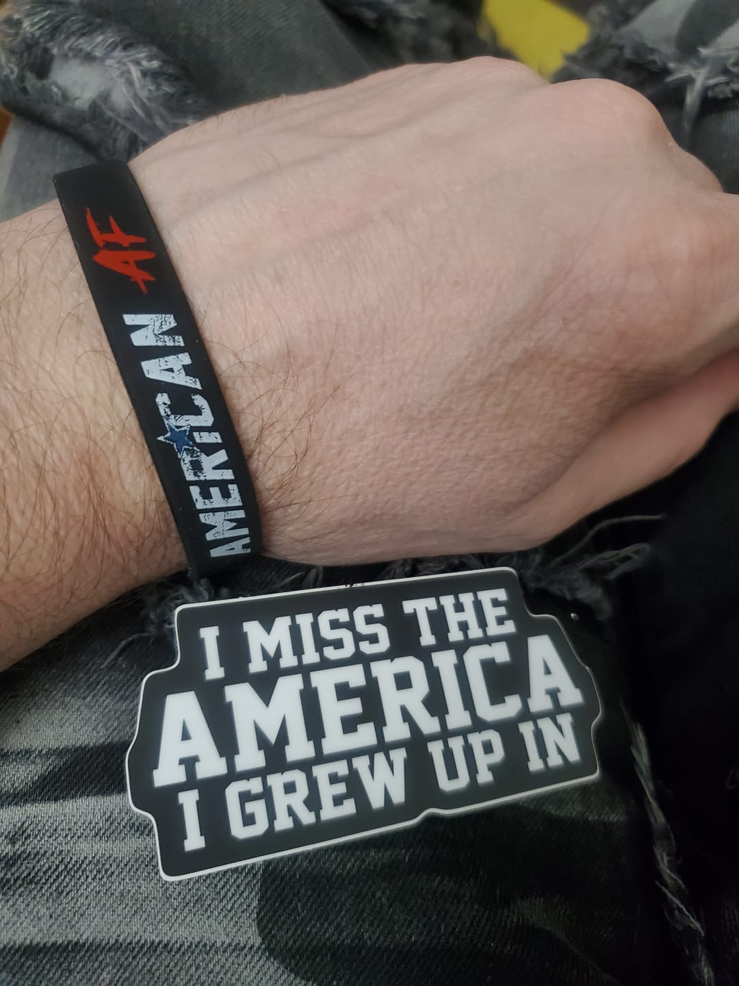 Customer photo review of American AF Wristband