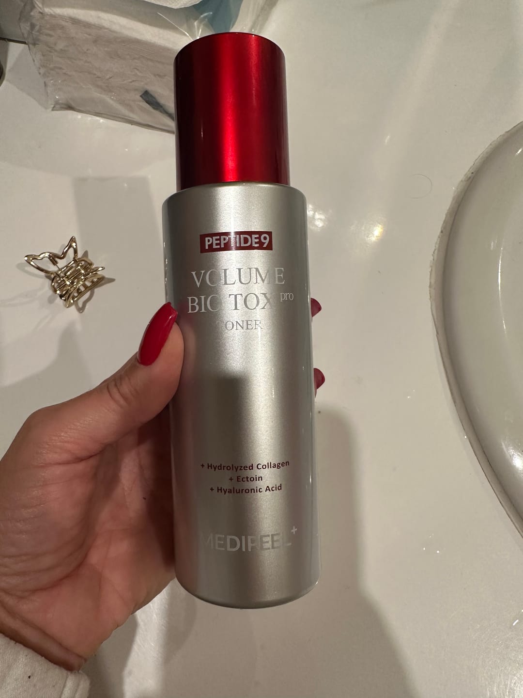 Customer photo review of Peptīdu toniks-būsteris ar matriksilu Medi-Peel Peptide 9 Volume Bio Tox Toner Pro