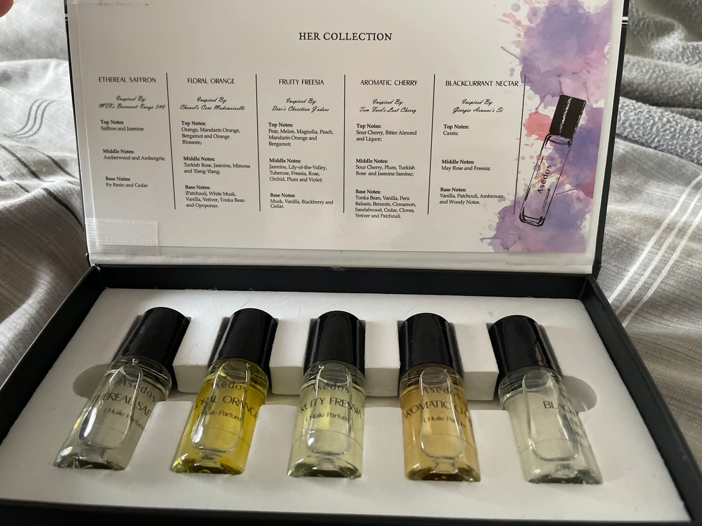 Customer photo review of Asēdos Perfume Oil Set - Her Collection