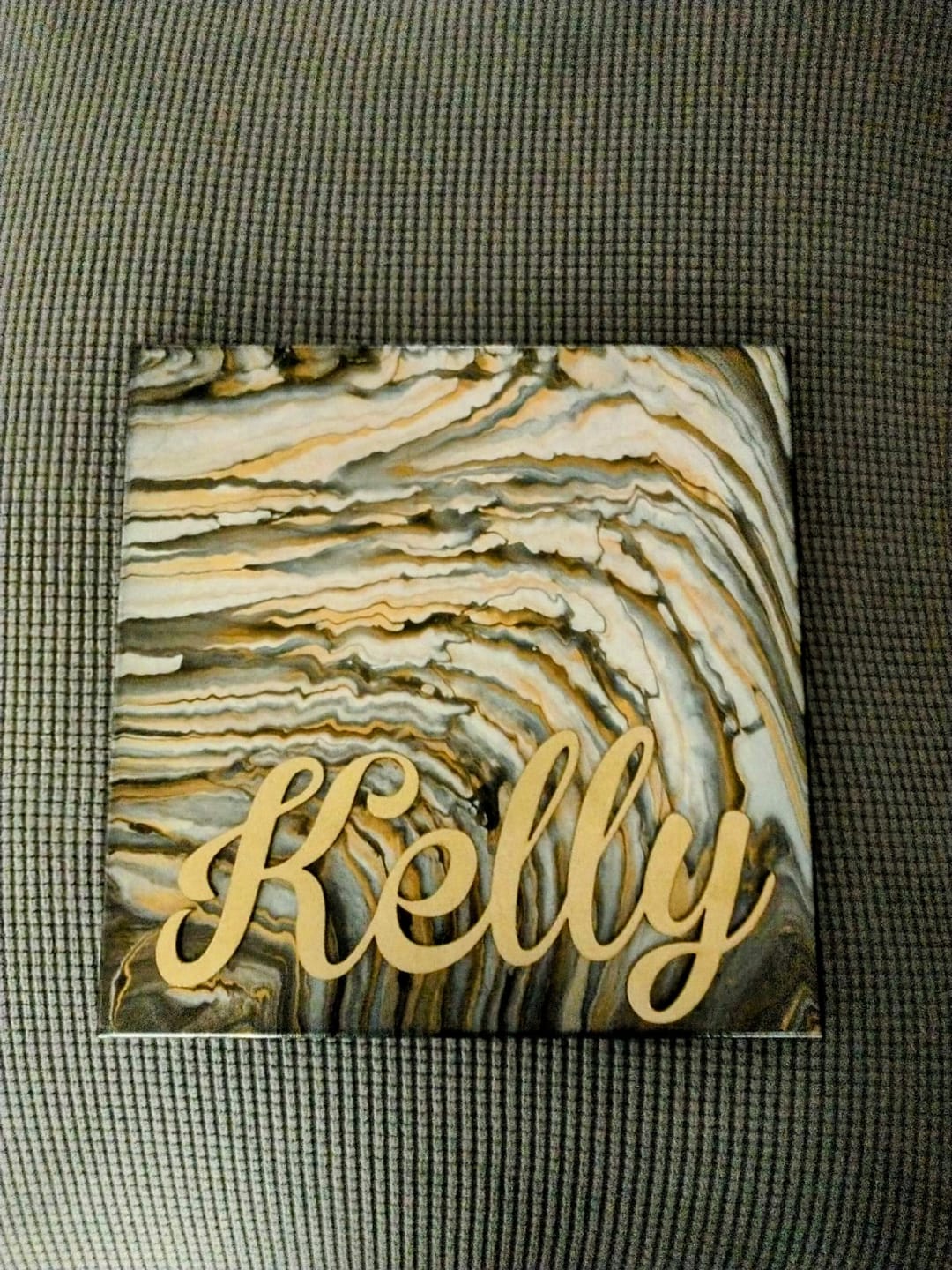 Customer photo review of Script Font Custom Name Wood Cutout - Baby Nursery - Decor - DIY - up to 48 Wide"