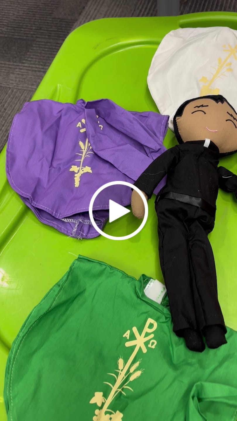 Customer video review of Father Mark Catholic Priest Rag Doll 14 Piece Set