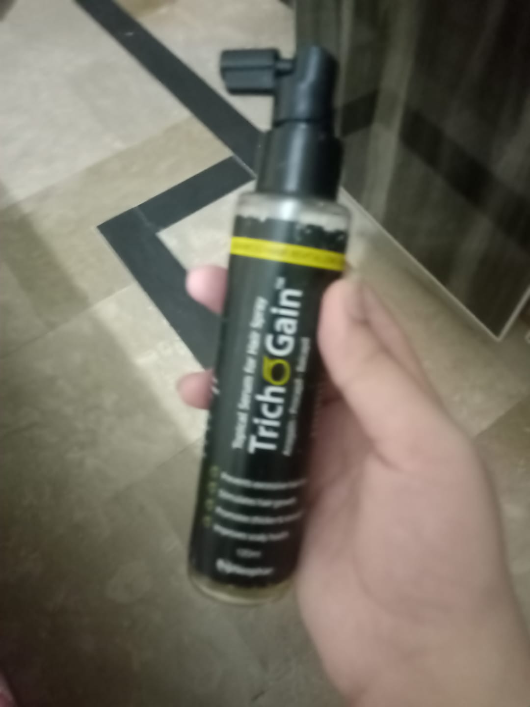 Customer photo review of Trichogain Spray For Hair Growth