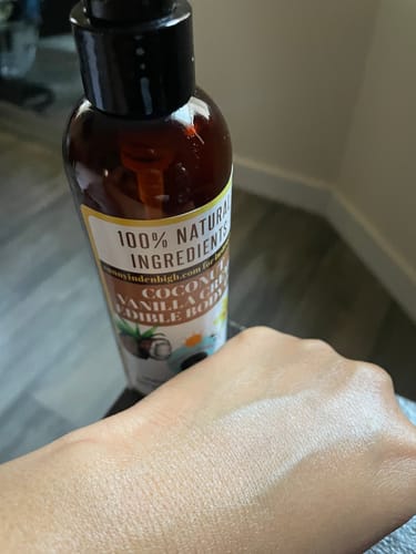 Customer photo review of Coconut Creme Edible Body Oil