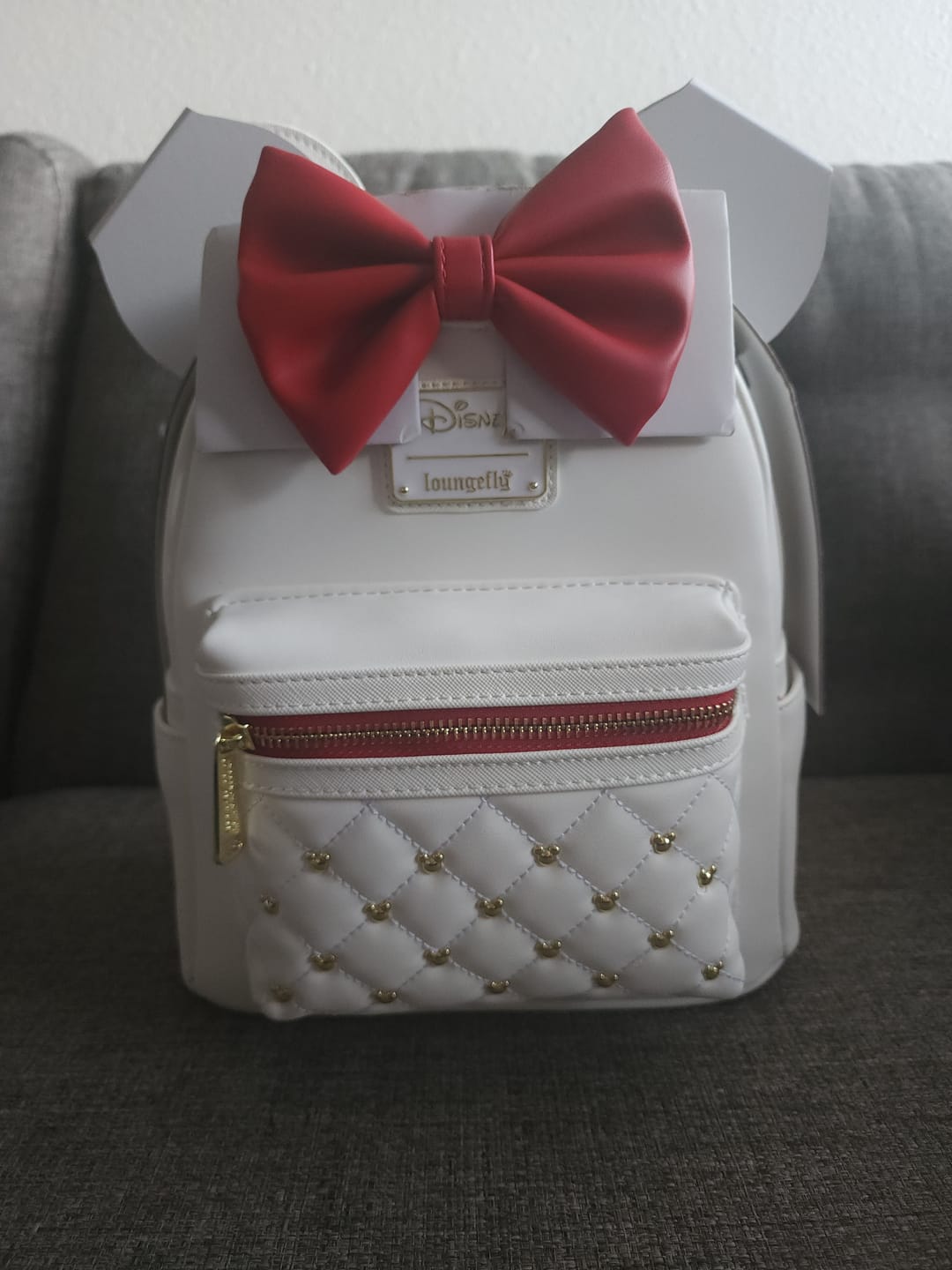 Customer photo review of Loungefly Disney The Minnie Mouse Classic Series Mini Backpack: The Sweetheart - 707 Street Exclusive