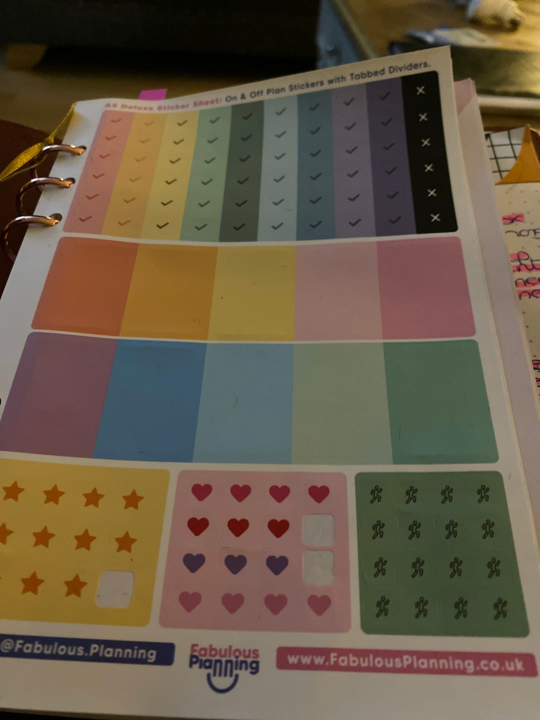 Customer photo review of A6 - Colourful Planning Stickers