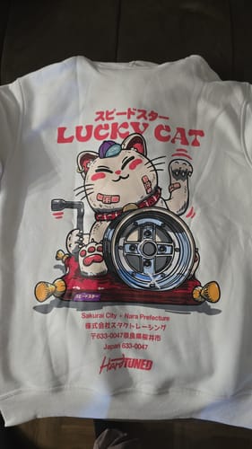 Customer photo review of Lucky Cat Hoodie