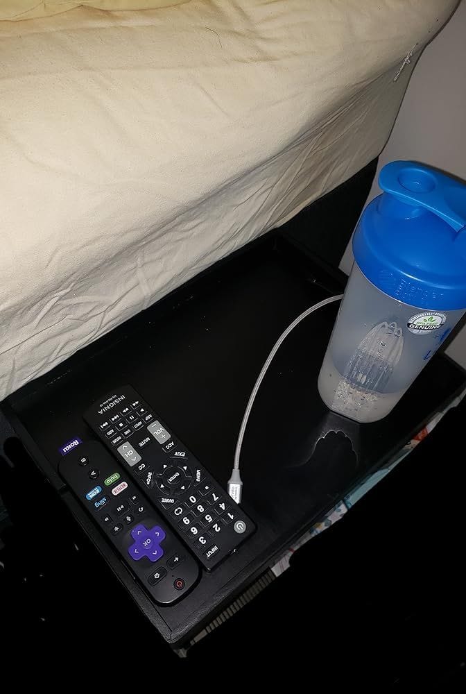 Customer photo review of The Original Bedside Shelf / BedShelfie - Slide
