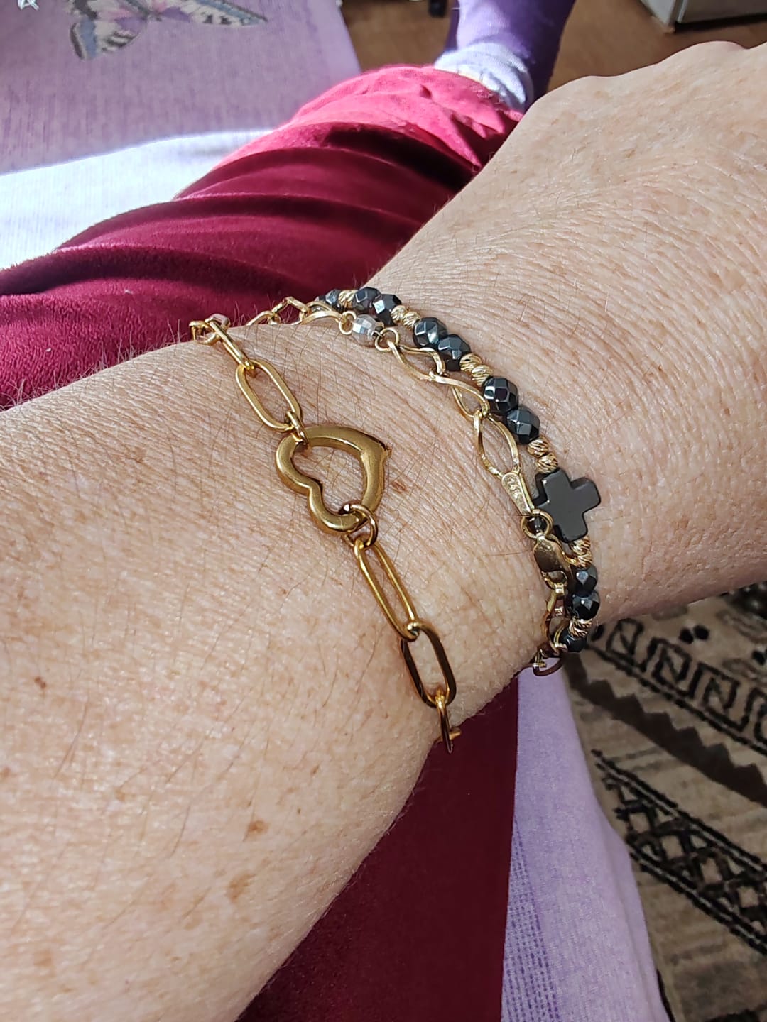 Customer photo review of Bratara Heart Link