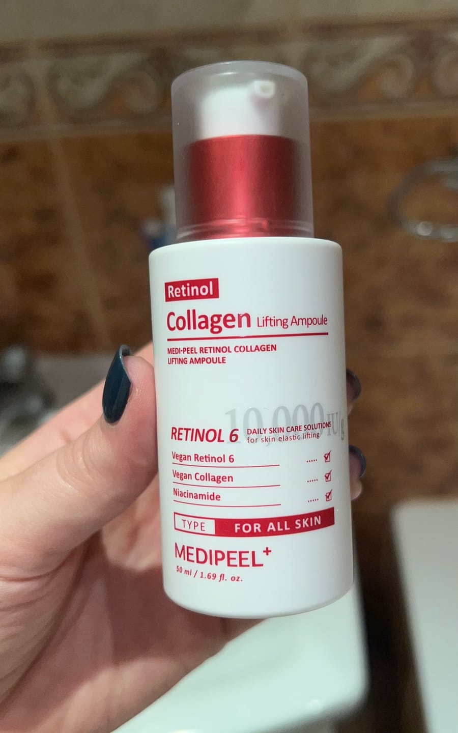 Customer photo review of Liftinga ampula ar retinolu un kolagēnu Medi-Peel Retinol Collagen Lifting Ampoule