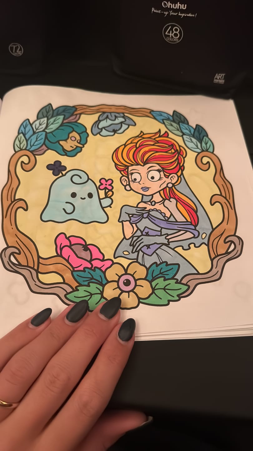 Customer photo review of Ohuhu Oahu 48 Pastel Colors Dual Tips Alcohol Art Markers, Fine & Chisel