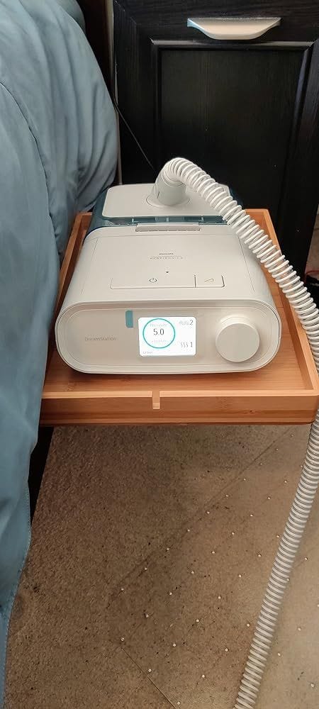 Customer photo review of The Original Bedside Shelf / BedShelfie - Slide