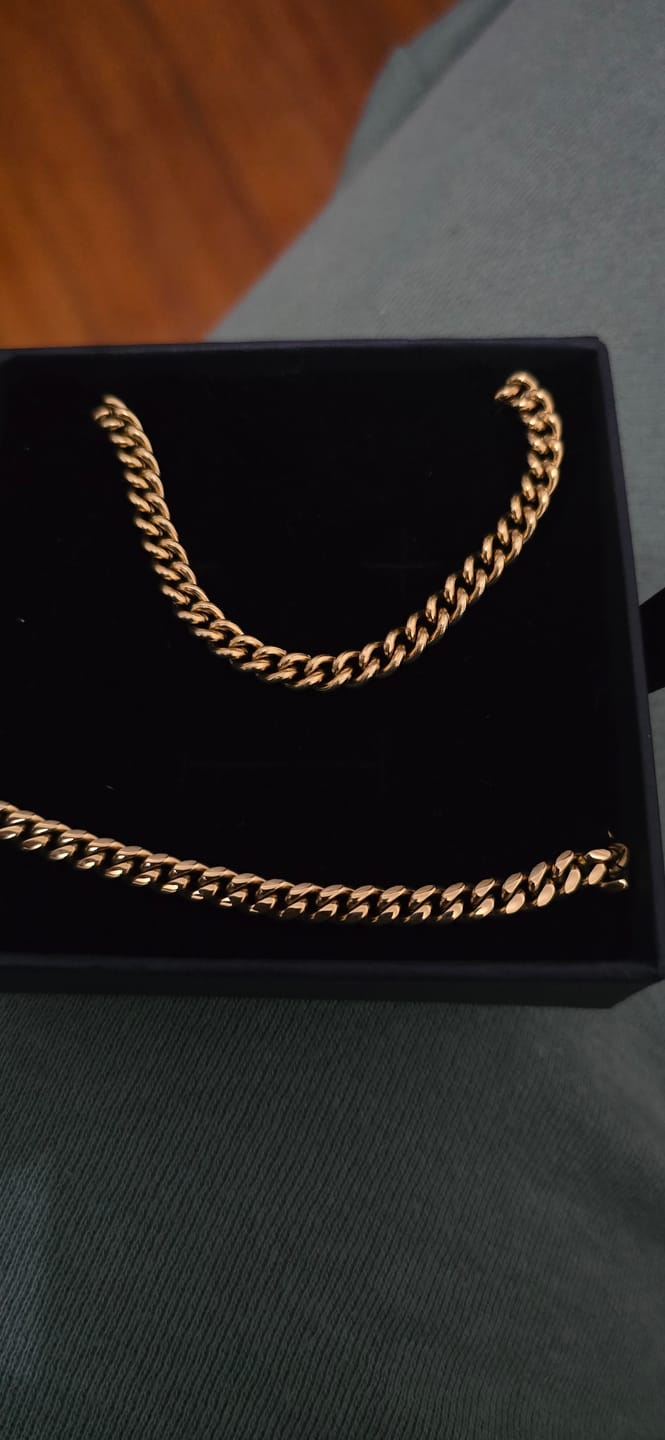 Customer photo review of CUBAN SET (GOLD) 5MM