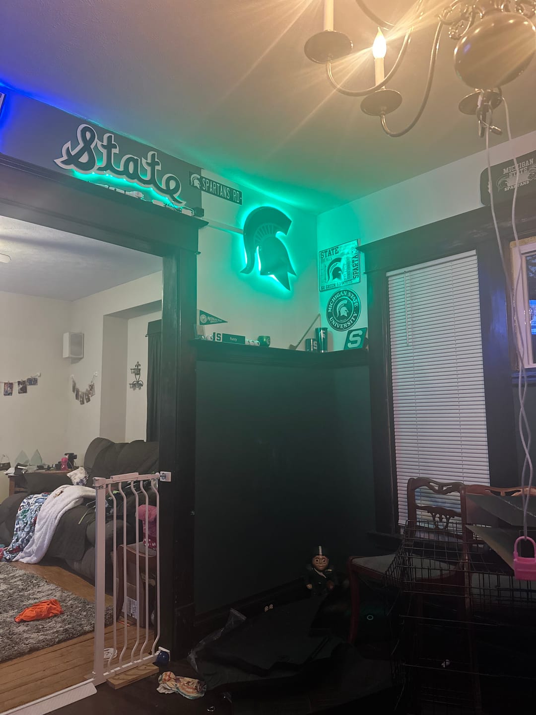 Customer photo review of Michigan State Spartans VAULT cursive "STATE" 3D Metal Wall Art