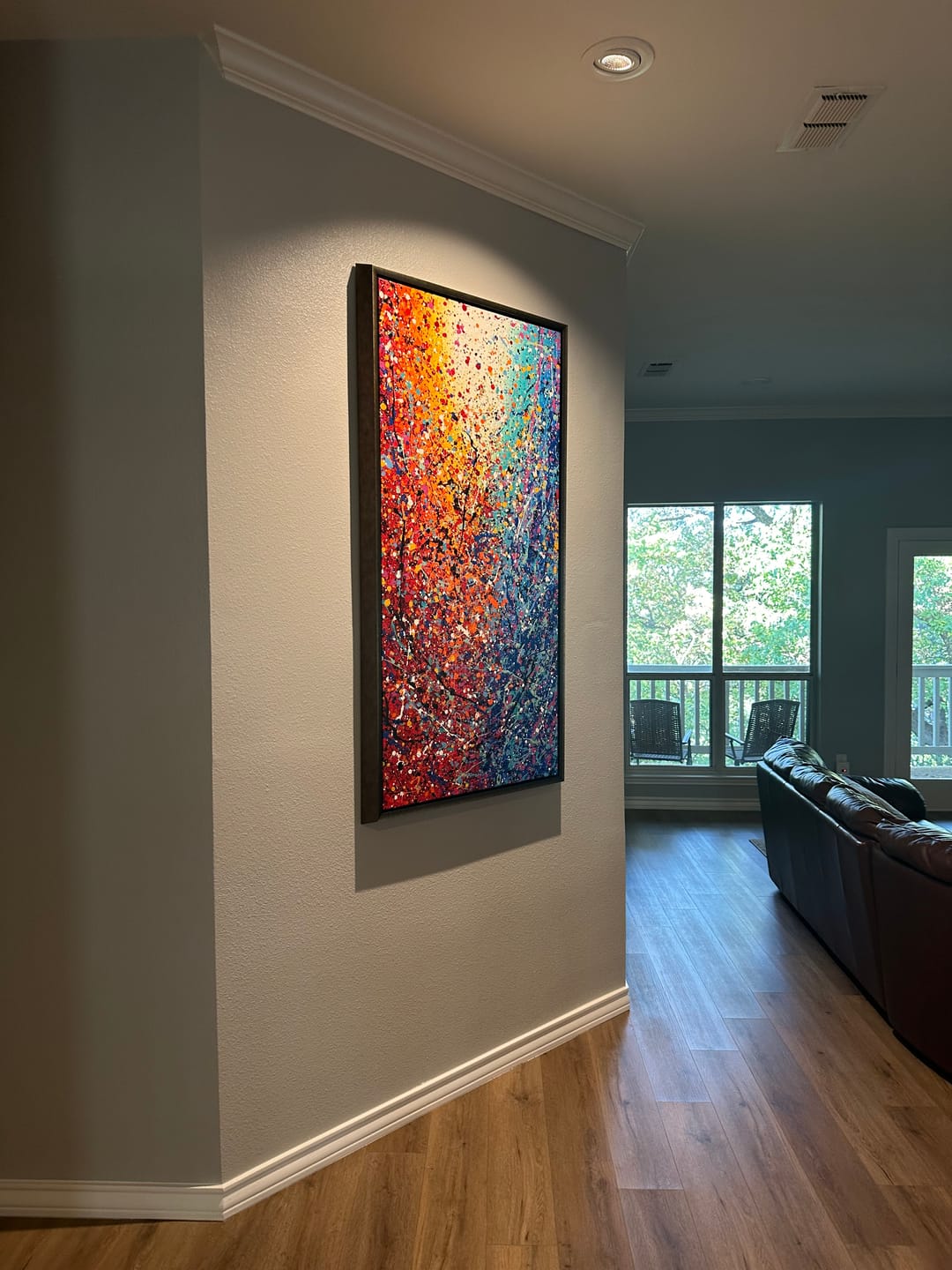 Customer photo review of Jackson Pollock Red Painting extra large abstract art Modern Wall oversize canvas - Vintage Beauty 110