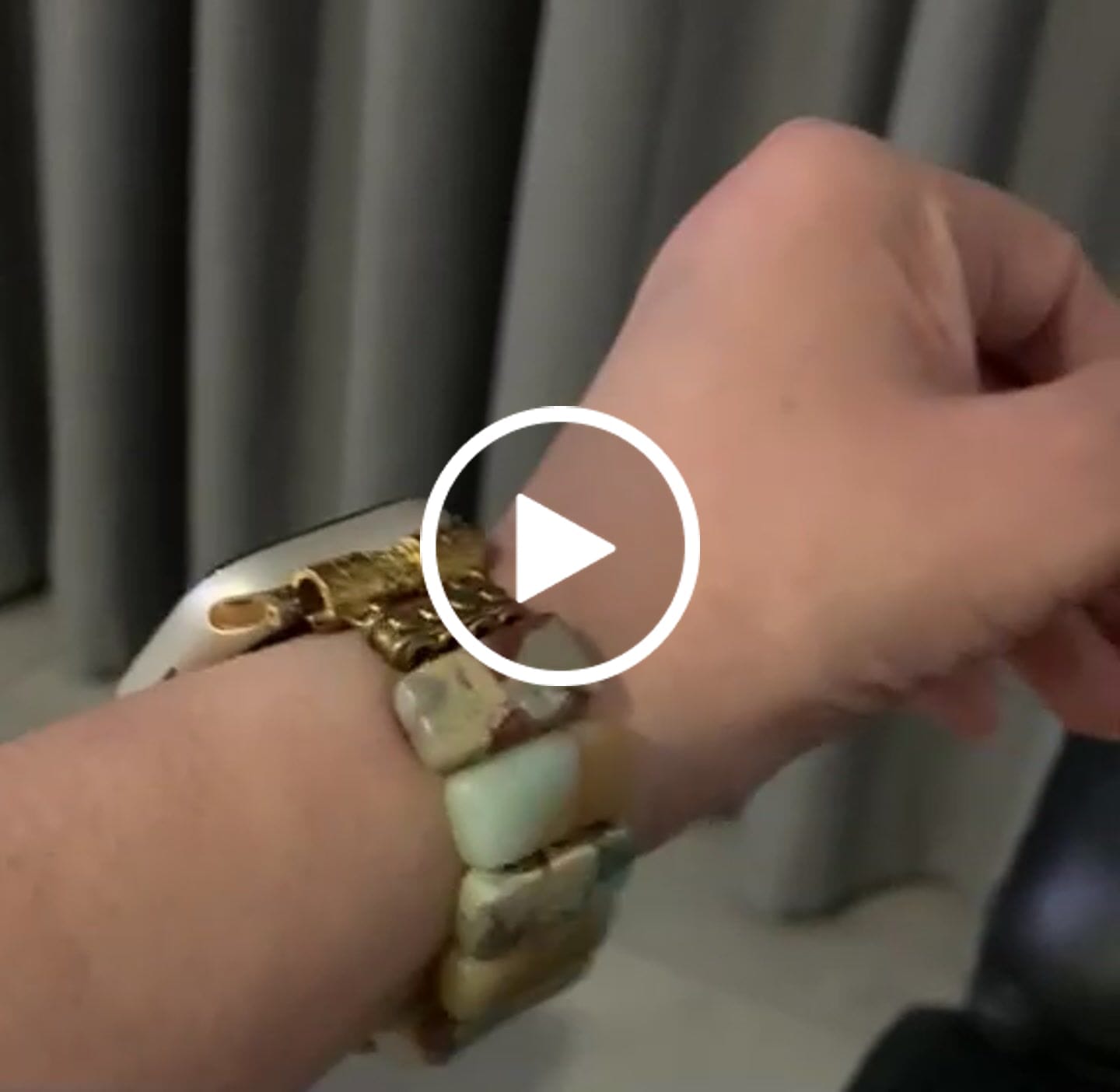Customer video review of Earth Amazonite Stretch Apple Watch Strap