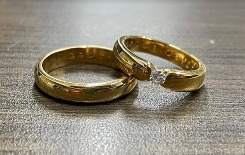 Customer photo review of Braga Wedding Rings