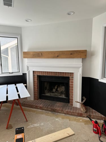 Customer photo review of Rustic Mantels