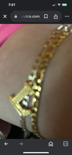 Customer photo review of Custom Initial Anklet/Bracelet