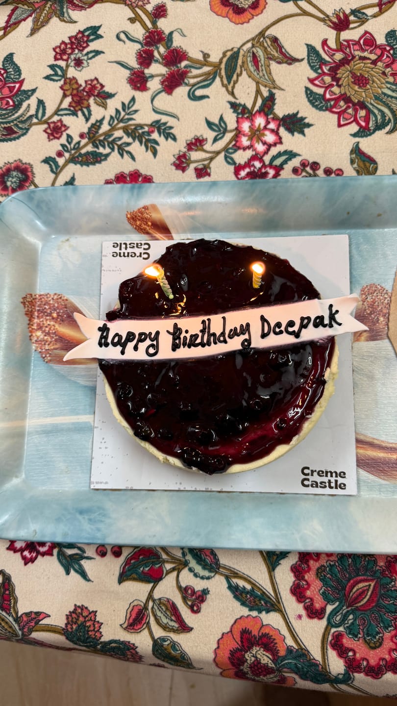 Customer photo review of Blueberry Baked Cheesecake