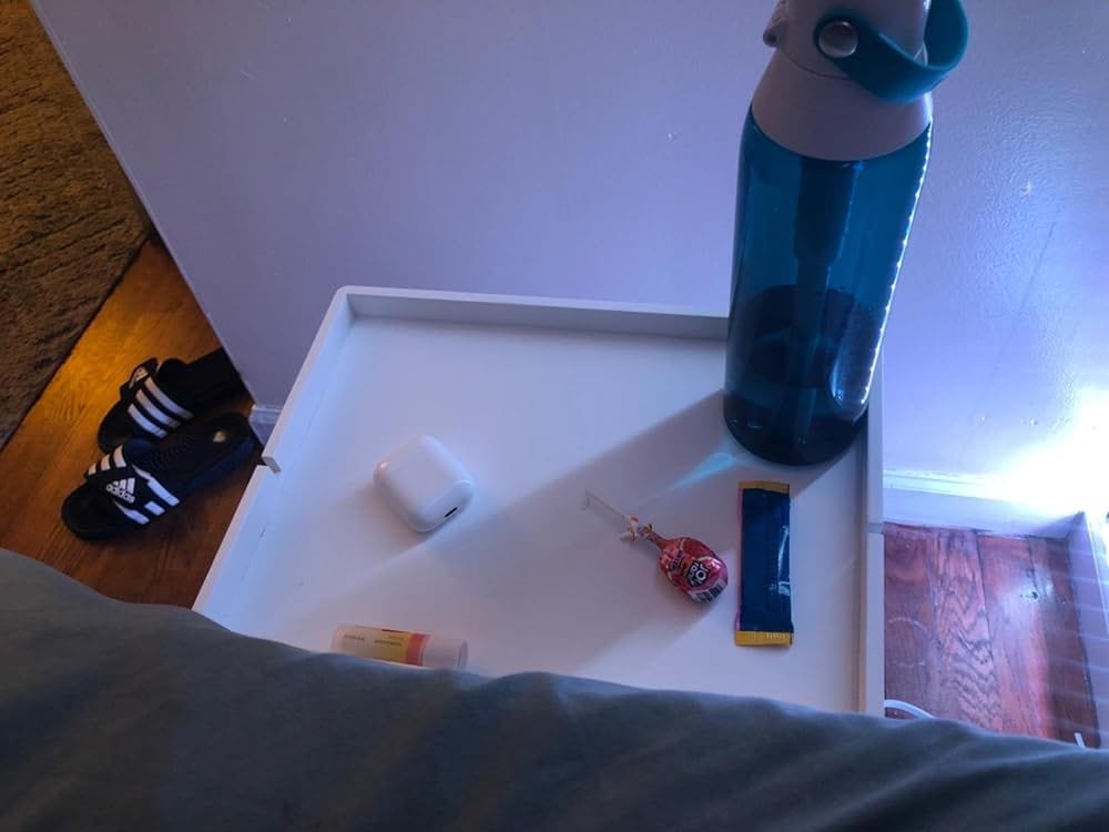 Customer photo review of The Original Bedside Shelf / BedShelfie - Slide