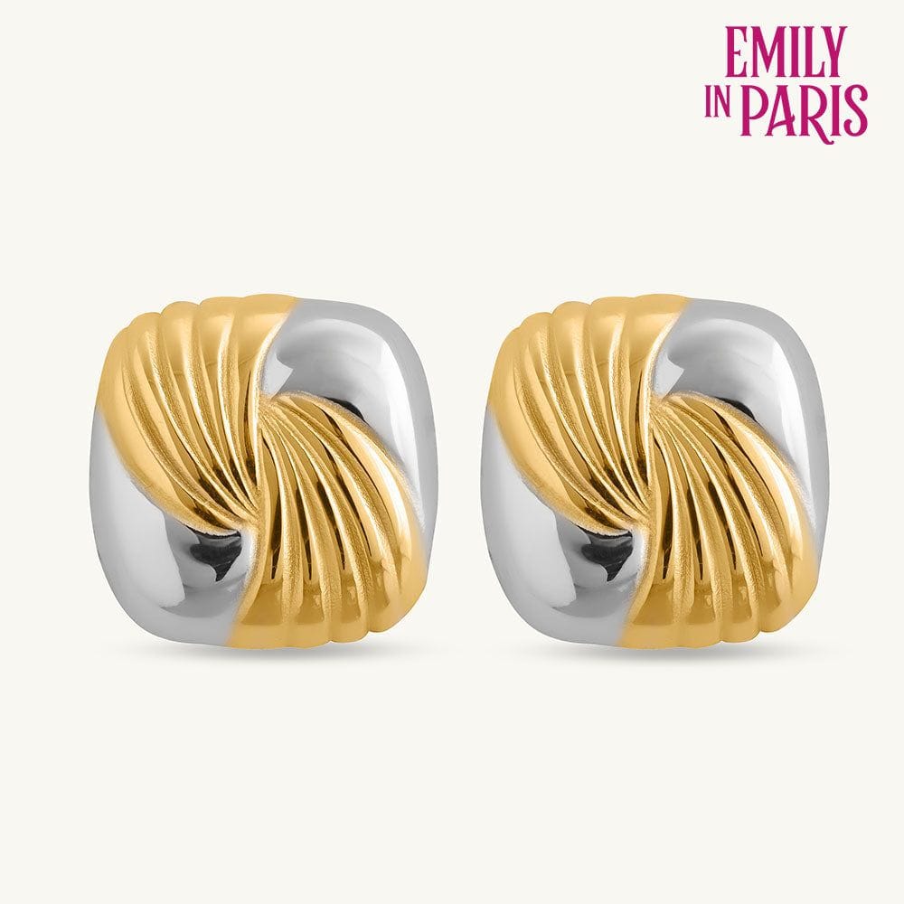 Customer photo review of Golden Rays Stud Earrings