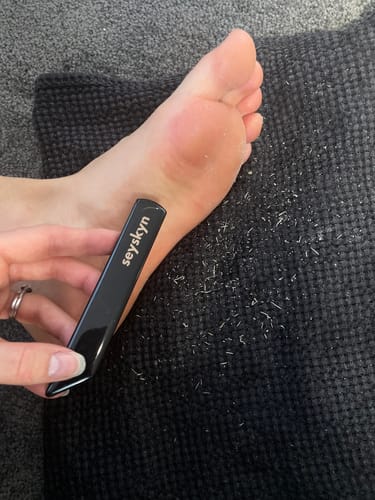 Customer photo review of Seyskyn Obsidian Black Glass Foot File