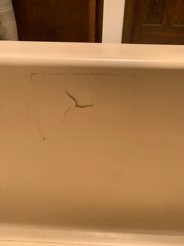 Customer photo review of Large Wall Damage - Tub and Shower Repair Kit