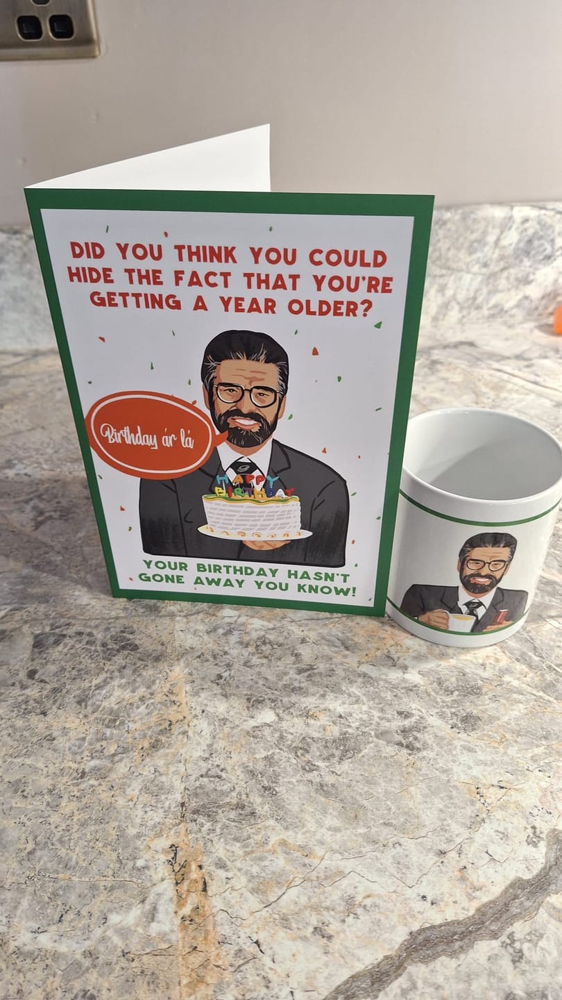 Customer photo review of Gerry Adams Birthday Card
