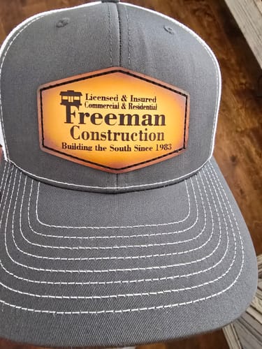 Customer photo review of (12 Pack) Custom Leather Patch Hats