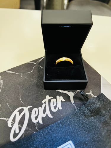Customer photo review of Corfu Men’s Engagement Ring (Semi Machine Made)
