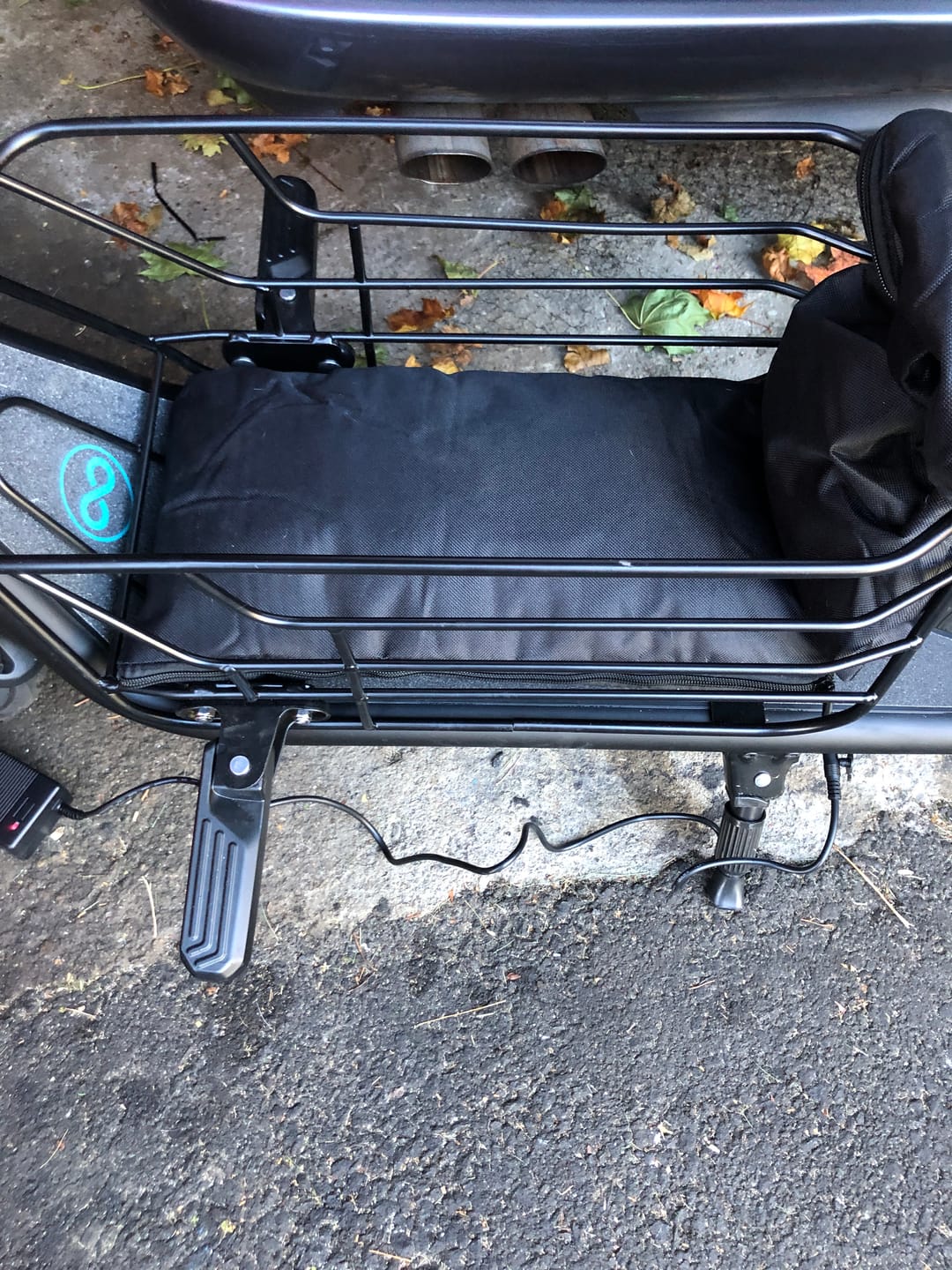Customer photo review of Pet Cushion for C1S Pet Travel Electric Scooter (Set of 2)