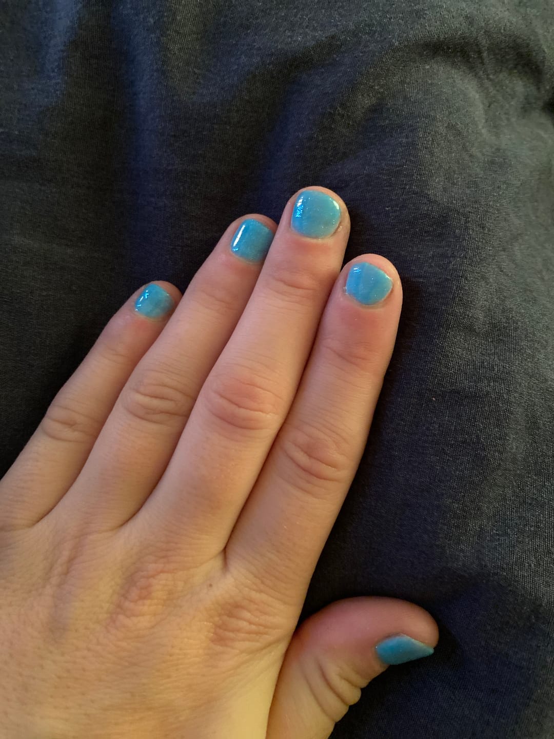 Customer photo review of Presedential Blue Dipping Powder
