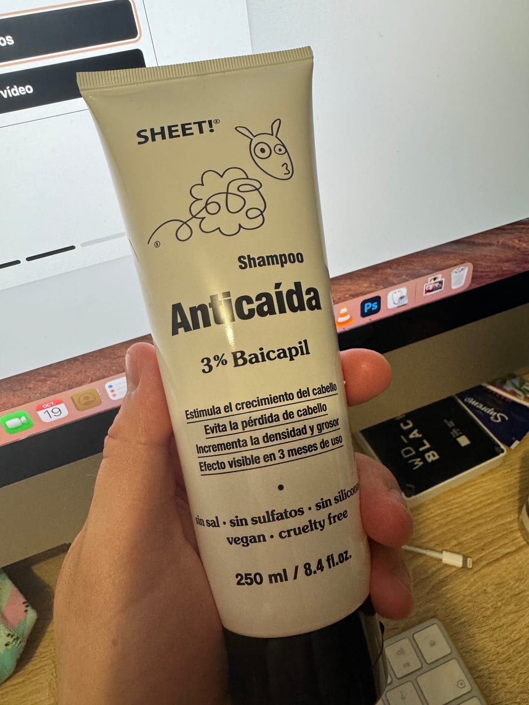 Customer photo review of Pack Anticaída de Cabello para 3 Meses