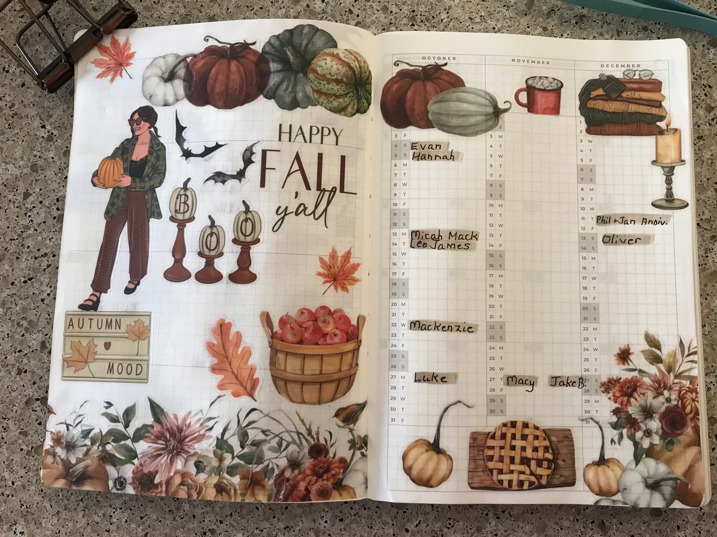 Customer photo review of Whimsical Seasonal Sticker Book