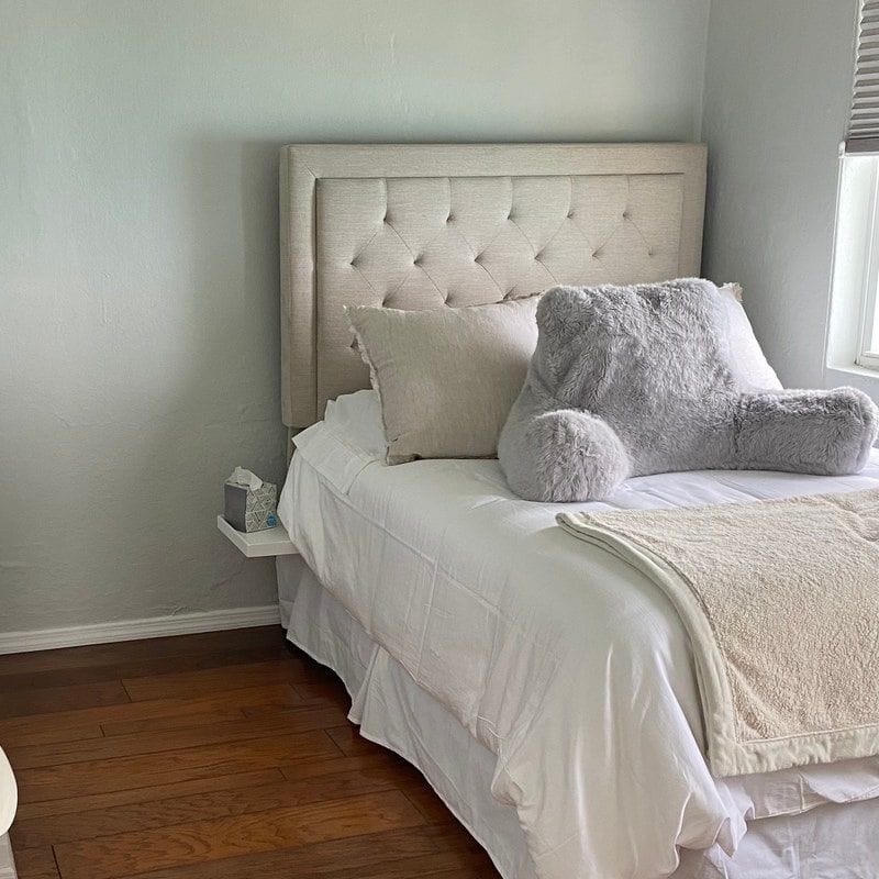 Customer photo review of The Original Bedside Shelf / BedShelfie - Slide