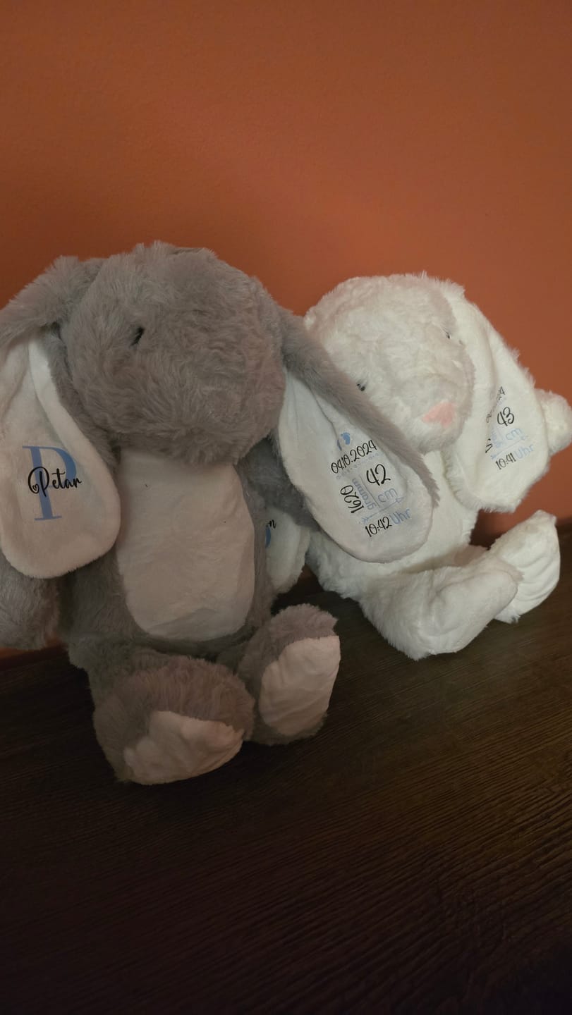 Customer photo review of Zur Geburt - Kinder-Stoffhase
