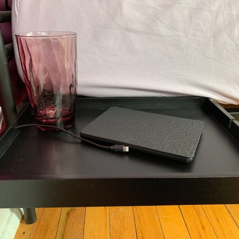 Customer photo review of The Original Bedside Shelf / BedShelfie - Slide