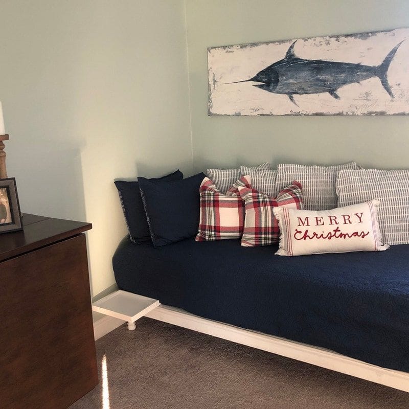Customer photo review of The Original Bedside Shelf / BedShelfie - Slide