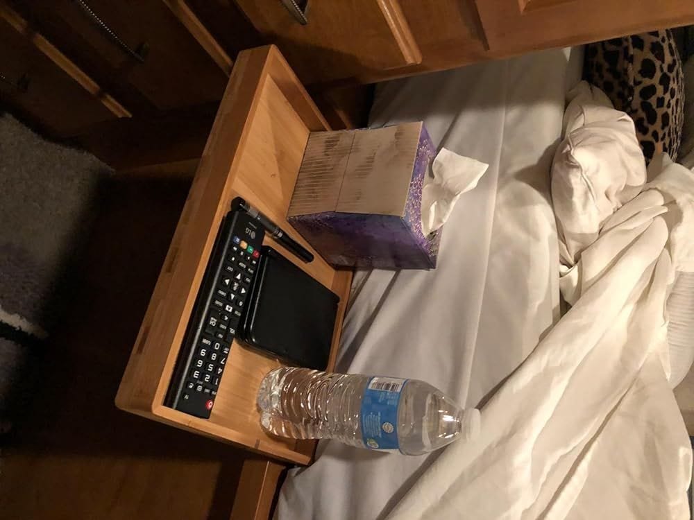 Customer photo review of The Original Bedside Shelf / BedShelfie - Slide