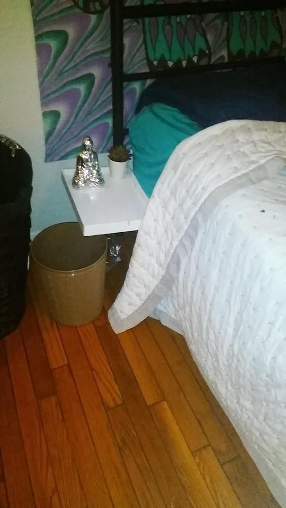 Customer photo review of The Original Bedside Shelf / BedShelfie - Slide