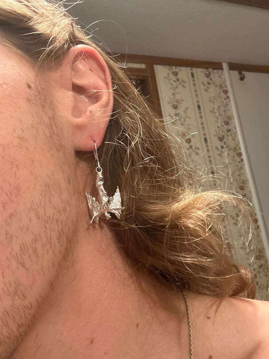 Customer photo review of FALLEN ANGEL EARRING