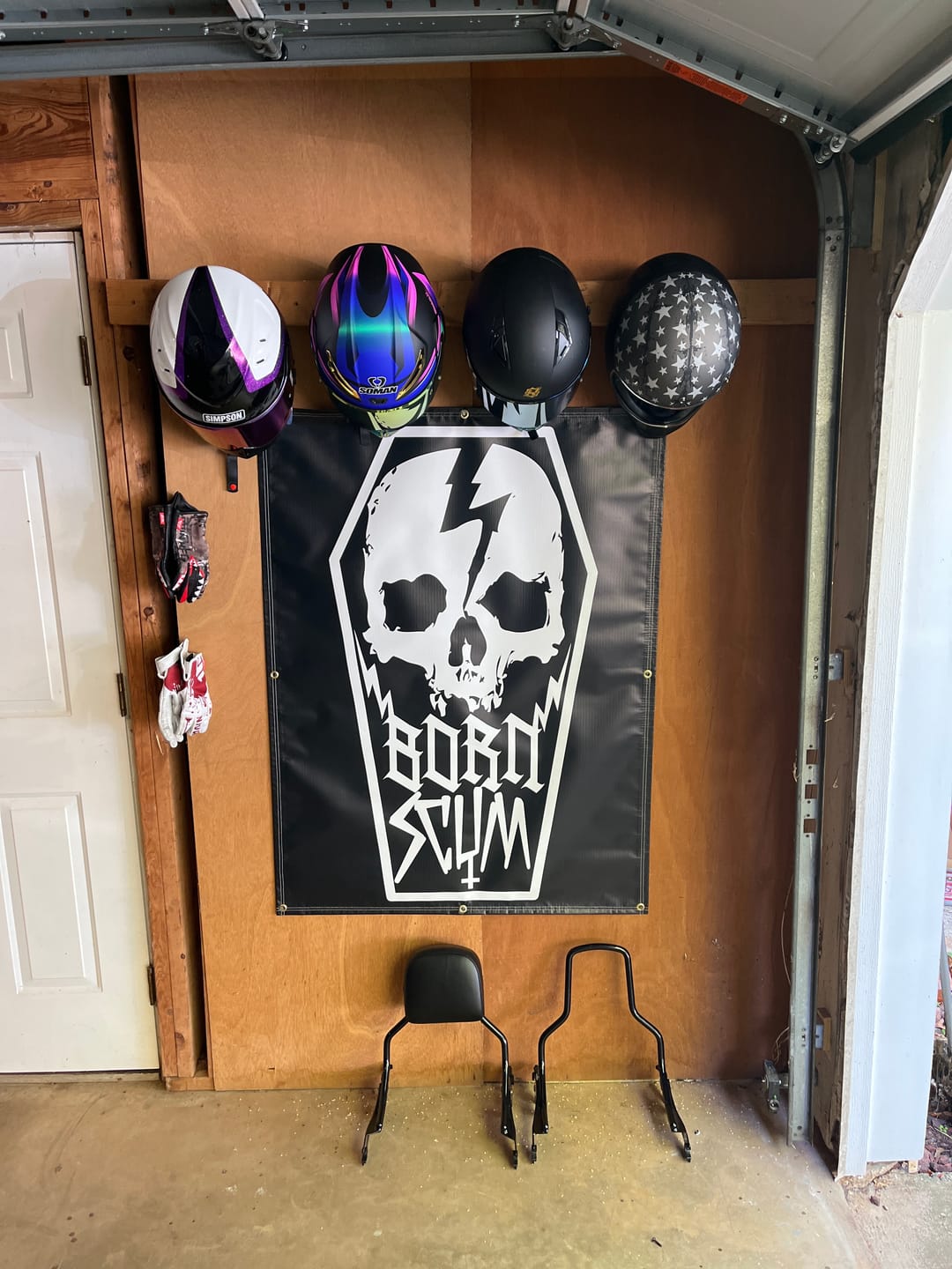 Customer photo review of SKULL COFFIN BANNER