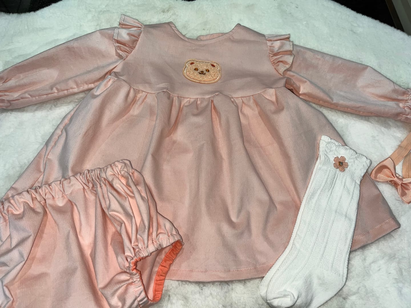Customer photo review of Premium Soft Cotton Needle Corduroy- 55" Wide (Baby Pink)